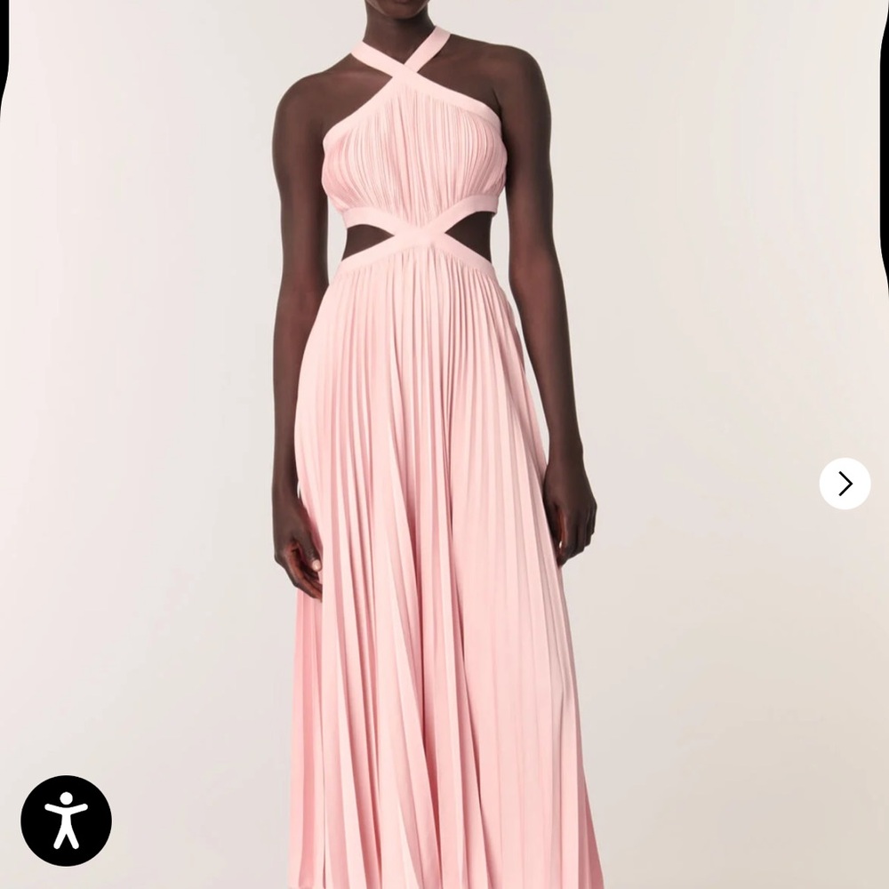 Maje Blush Pink Backless Maxi Dress
